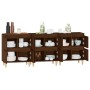 Aparadores 3 uds madera contrachapada marrón roble 60x35x70 cm by , Sideboards - Ref: Foro24-3185774, Price: 183,59 €, Discou...