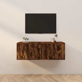 Muebles para TV de pared 2 uds roble ahumado 57x34,5x40 cm de , Muebles TV - Ref: Foro24-3188339, Precio: 74,21 €, Descuento: %