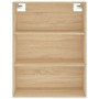 Aparador alto madera contrachapada color roble 69,5x34x180 cm by , Sideboards - Ref: Foro24-3189424, Price: 157,94 €, Discoun...