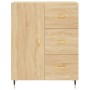 Aparador alto madera contrachapada color roble 69,5x34x180 cm by , Sideboards - Ref: Foro24-3189424, Price: 157,94 €, Discoun...
