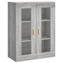 Aparador alto madera contrachapada gris sonoma 69,5x34x180 cm de , Aparadores - Ref: Foro24-3198199, Precio: 155,52 €, Descue...