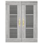 Aparador alto madera contrachapada gris sonoma 69,5x34x180 cm de , Aparadores - Ref: Foro24-3198199, Precio: 155,52 €, Descue...