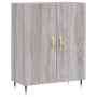 Aparador alto madera contrachapada gris sonoma 69,5x34x180 cm de , Aparadores - Ref: Foro24-3198199, Precio: 155,52 €, Descue...