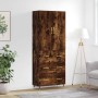 Aparador alto madera contrachapada roble ahumado 69,5x34x180 cm by , Sideboards - Ref: Foro24-3195832, Price: 172,63 €, Disco...