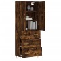 Aparador alto madera contrachapada roble ahumado 69,5x34x180 cm by , Sideboards - Ref: Foro24-3195832, Price: 172,63 €, Disco...