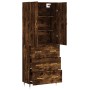 Aparador alto madera contrachapada roble ahumado 69,5x34x180 cm by , Sideboards - Ref: Foro24-3195832, Price: 172,63 €, Disco...