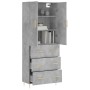 Aparador alto madera contrachapada gris hormigón 69,5x34x180 cm von , Sideboards - Ref: Foro24-3195839, Preis: 166,42 €, Raba...
