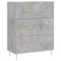 Aparador alto madera contrachapada gris hormigón 69,5x34x180 cm von , Sideboards - Ref: Foro24-3195839, Preis: 166,42 €, Raba...