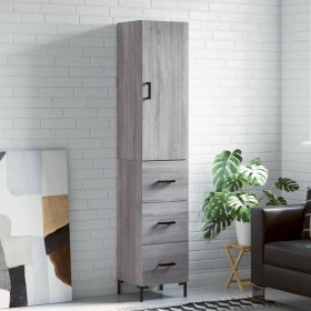Aparador alto madera contrachapada gris Sonoma 34,5x34x180 cm by , Sideboards - Ref: Foro24-3198855, Price: 118,14 €, Discoun...