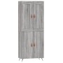 Aparador alto madera contrachapada gris sonoma 69,5x34x180 cm by , Sideboards - Ref: Foro24-3199535, Price: 144,60 €, Discoun...