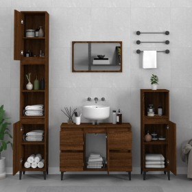 Set de muebles baño 3 pzas madera contrachapada roble marrón von , Badezimmermöbel - Ref: Foro24-3185612, Preis: 250,23 €, Ra...