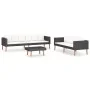3-piece garden furniture set and black synthetic rattan cushions by vidaXL, Garden sets - Ref: Foro24-3059337, Price: 418,08 ...