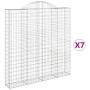 Cestas de gaviones 7 uds forma de arco hierro 200x30x200/220 cm von , Töpfe und Pflanzgefäße - Ref: Foro24-3146220, Preis: 85...