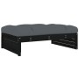 Juego de muebles de jardín 6 pzas y cojines madera maciza negro by , Garden sets - Ref: Foro24-3186155, Price: 1,00 €, Discou...