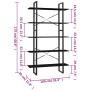Estantería de 5 niveles madera de pino negro 100x30x175 cm von , Bücherregale und Regale - Ref: Foro24-3082007, Preis: 129,66...