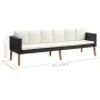 3-piece garden furniture set and black synthetic rattan cushions by vidaXL, Garden sets - Ref: Foro24-3059337, Price: 418,08 ...