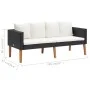 3-piece garden furniture set and black synthetic rattan cushions by vidaXL, Garden sets - Ref: Foro24-3059337, Price: 418,08 ...