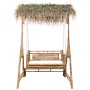Banco columpio de 2 plazas hojas de palma y cojín bambú 202 cm by , Garden rockers - Ref: Foro24-3063940, Price: 484,10 €, Di...