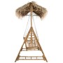 Banco columpio de 2 plazas hojas de palma y cojín bambú 202 cm by , Garden rockers - Ref: Foro24-3063940, Price: 484,10 €, Di...