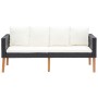 Gartenmöbel Set 2 Stück und Kissen Kunststoff Rattan schwarz von vidaXL, Gartensets - Ref: Foro24-3059336, Preis: 222,31 €, R...