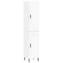 Aparador alto madera contrachapada blanco 34,5x34x180 cm by , Sideboards - Ref: Foro24-3199121, Price: 103,59 €, Discount: %