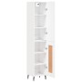 Aparador alto madera contrachapada blanco 34,5x34x180 cm by , Sideboards - Ref: Foro24-3199121, Price: 103,59 €, Discount: %