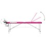 Camilla de masaje plegable 3 zonas aluminio blanco y rosa von , Massageliegen - Ref: Foro24-110242, Preis: 188,47 €, Rabatt: %