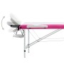 Camilla de masaje plegable 3 zonas aluminio blanco y rosa von , Massageliegen - Ref: Foro24-110242, Preis: 188,47 €, Rabatt: %