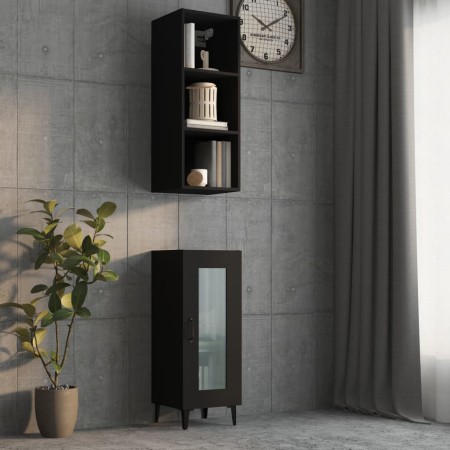 Armario de pared madera de ingeniería negro 34,5x32,5x90 cm by , Shelves and shelves - Ref: Foro24-812484, Price: 49,51 €, Di...