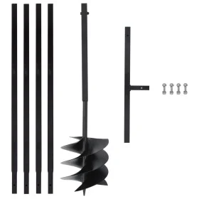 Earth drill with handle 250 mm extension tube 4 m steel by vidaXL, Helical augers - Ref: Foro24-3059406, Price: 105,52 €, Dis...
