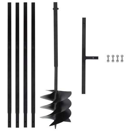 Earth drill with handle 250 mm extension tube 4 m steel by vidaXL, Helical augers - Ref: Foro24-3059406, Price: 114,95 €, Dis...