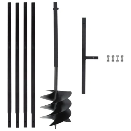 Earth drill with handle 250 mm extension tube 4 m steel by vidaXL, Helical augers - Ref: Foro24-3059406, Price: 105,50 €, Dis...