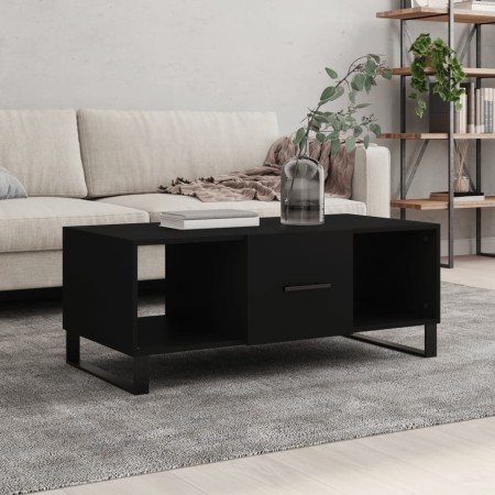 Mesa de centro madera contrachapada negro 102x50x40 cm by , Coffee table - Ref: Foro24-829325, Price: 71,24 €, Discount: %