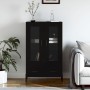 Aparador alto madera de ingeniería negro 69,5x31x115 cm von , Sideboards - Ref: Foro24-828309, Preis: 97,82 €, Rabatt: %