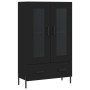 Aparador alto madera de ingeniería negro 69,5x31x115 cm von , Sideboards - Ref: Foro24-828309, Preis: 97,82 €, Rabatt: %
