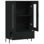 Aparador alto madera de ingeniería negro 69,5x31x115 cm von , Sideboards - Ref: Foro24-828309, Preis: 97,82 €, Rabatt: %