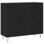 Aparador de madera de ingeniería negro 90x34x80 cm von , Sideboards - Ref: Foro24-828101, Preis: 85,16 €, Rabatt: %