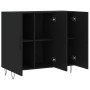 Aparador de madera de ingeniería negro 90x34x80 cm von , Sideboards - Ref: Foro24-828101, Preis: 85,16 €, Rabatt: %