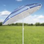 HI Sombrilla de playa azul a rayas 200 cm by , Umbrellas - Ref: Foro24-423954, Price: 27,77 €, Discount: %