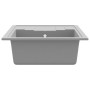 Fregadero de cocina con rebosadero ovalado granito gris de , Fregaderos - Ref: Foro24-147102, Precio: 154,60 €, Descuento: %