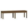 Banco jardín 2 plazas madera maciza pino marrón 159,5x44x45 cm by vidaXL, garden benches - Ref: Foro24-824014, Price: 61,53 €...