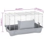 Jaula para hámster polipropileno y metal gris 58x32x31 cm von , Käfige und Lebensräume für Kleintiere - Ref: Foro24-172224, P...