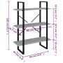 Estantería madera contrachapada gris hormigón 80x30x105 cm by , Bookcases and shelves - Ref: Foro24-806531, Price: 54,99 €, D...