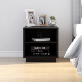 Mesita de noche de madera maciza de pino negro 40x34x40 cm von , Nachttische - Ref: Foro24-813333, Preis: 36,11 €, Rabatt: %