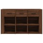 Aparador de madera contrachapada marrón roble 100x30x59,5 cm von , Sideboards - Ref: Foro24-821011, Preis: 101,52 €, Rabatt: %
