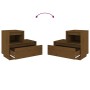 Mesita de noche madera maciza de pino marrón miel 60x34x51 cm von , Nachttische - Ref: Foro24-814380, Preis: 57,72 €, Rabatt: %