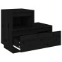 Mesita de noche madera maciza de pino negro 60x34x51 cm de , Mesitas de noche - Ref: Foro24-814382, Precio: 61,77 €