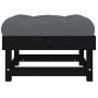 Taburete de jardín con cojín madera maciza de pino negro by , Modular outdoor sofas - Ref: Foro24-825440, Price: 94,34 €, Dis...