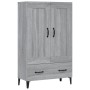 Aparador alto de madera contrachapada gris Sonoma 70x31x115 cm de , Aparadores - Ref: Foro24-817487, Precio: 127,96 €, Descue...