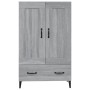 Aparador alto de madera contrachapada gris Sonoma 70x31x115 cm de , Aparadores - Ref: Foro24-817487, Precio: 127,96 €, Descue...